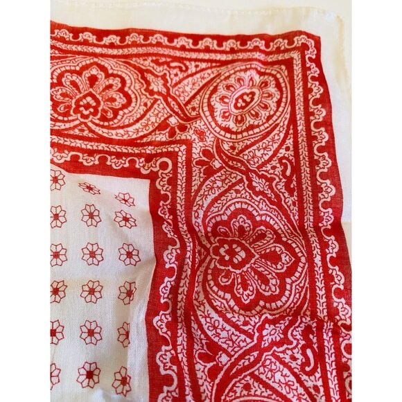 Vintage Yves Saint Laurent 18" Handkerchief Scarf YSL Floral Neckerchief Bandana - Picture 7 of 13